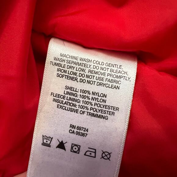 Columbia Coat Kids Youth Boys Large Outgrown Hooded Winter Jacket Red Black - Picture 7 of 9